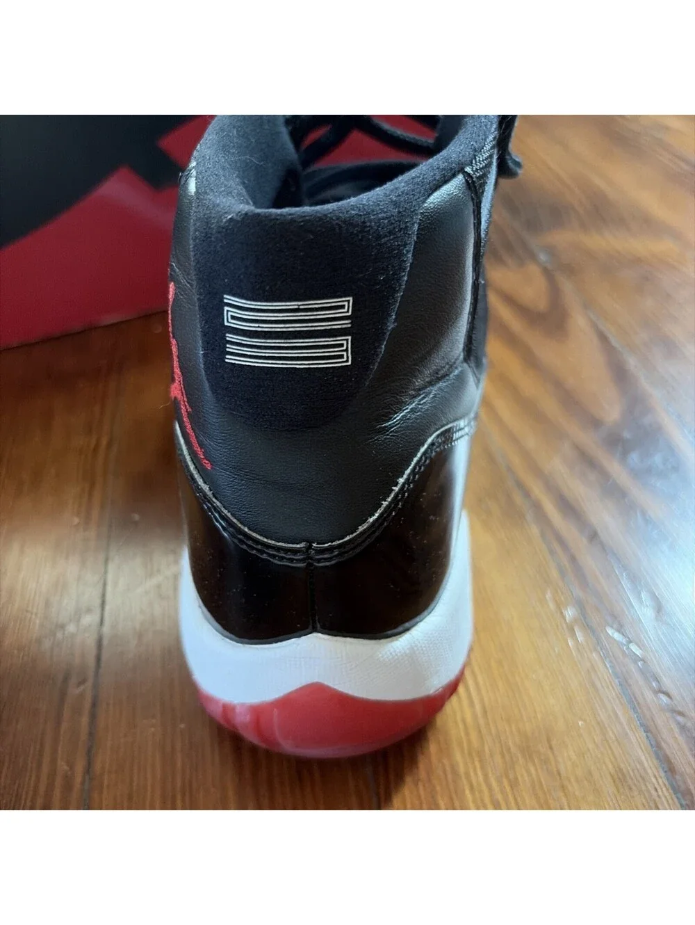 Jordan 11 Air Jordan Size 12 High Top, Basketball Shoes, Vintage Black Red White